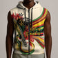 Reggae Soul B.Marley Grungy Sleeveless Zip Hoodie Get Up Stand Up - African Pride