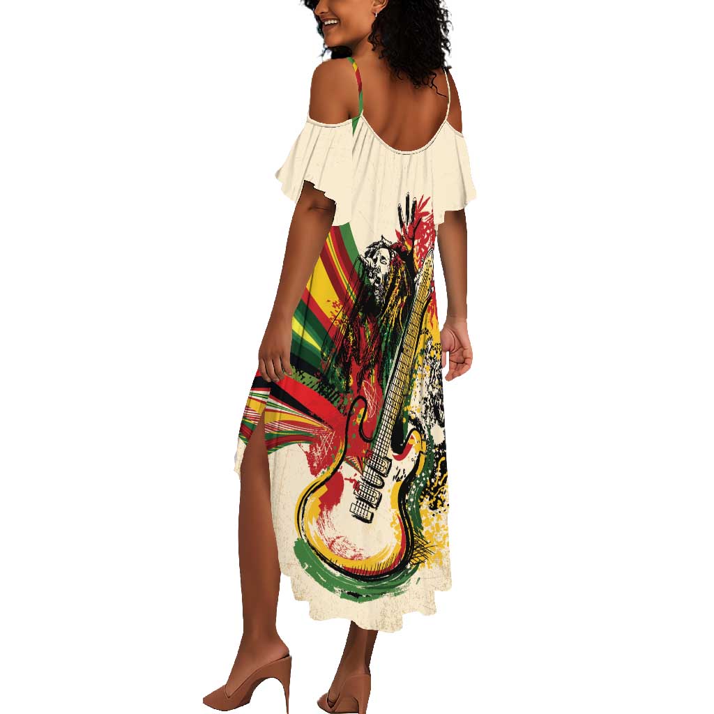 Reggae Soul B.Marley Grungy Summer Maxi Dress Get Up Stand Up - African Pride