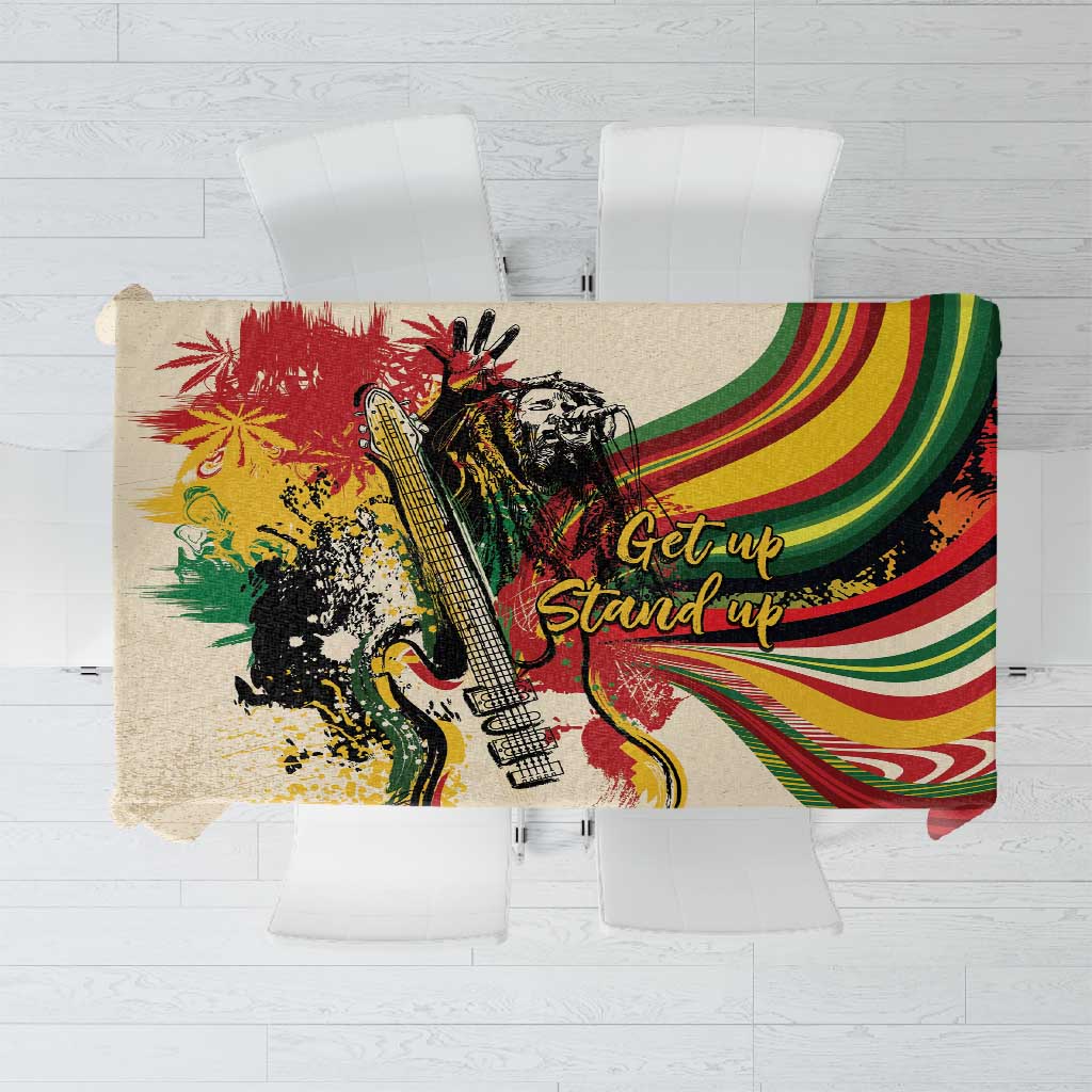 Reggae Soul B.Marley Grungy Tablecloth Get Up Stand Up - African Pride
