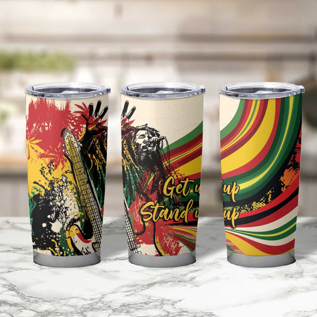 Reggae Soul B.Marley Grungy Tumbler Cup Get Up Stand Up - African Pride