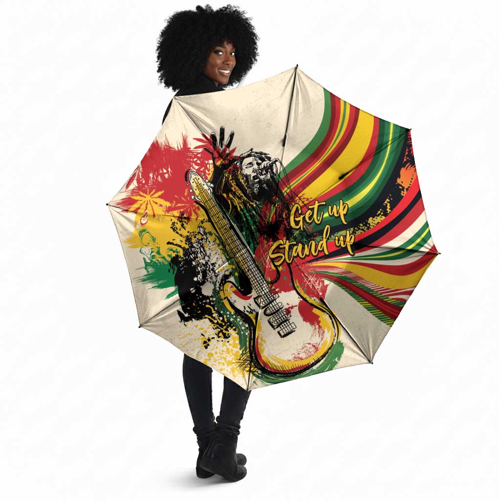 Reggae Soul B.Marley Grungy Umbrella Get Up Stand Up - African Pride
