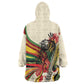 Reggae Soul B.Marley Grungy Wearable Blanket Hoodie Get Up Stand Up - African Pride