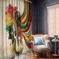 Reggae Soul B.Marley Grungy Window Curtain Get Up Stand Up - African Pride
