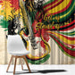 Reggae Soul B.Marley Grungy Window Curtain Get Up Stand Up - African Pride