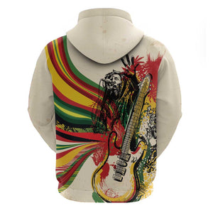 Reggae Soul B.Marley Grungy Zip Hoodie Get Up Stand Up - African Pride