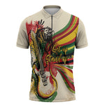 Reggae Soul B.Marley Grungy Zipper Polo Shirt Get Up Stand Up - African Pride