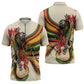 Reggae Soul B.Marley Grungy Zipper Polo Shirt Get Up Stand Up - African Pride