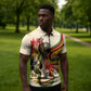 Reggae Soul B.Marley Grungy Zipper Polo Shirt Get Up Stand Up - African Pride