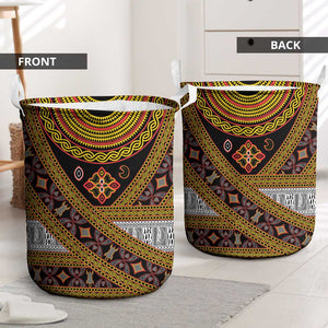 Cameroon Bamenda Toghu Inspired Laundry Basket Classic Motifs