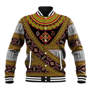 Cameroon Bamenda Toghu Inspired Baseball Jacket Classic Motifs