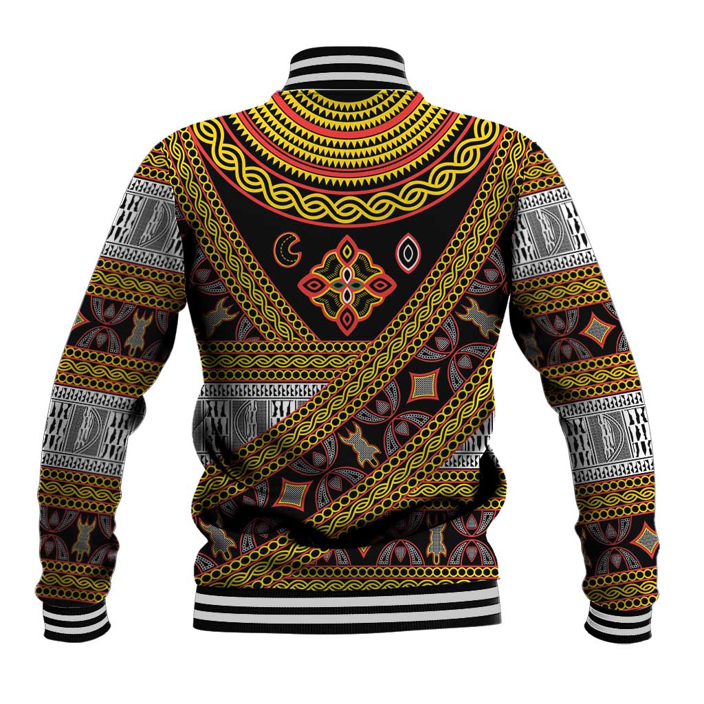 Cameroon Bamenda Toghu Inspired Baseball Jacket Classic Motifs