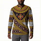 Cameroon Bamenda Toghu Inspired Button Sweatshirt Classic Motifs