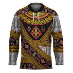 Cameroon Bamenda Toghu Inspired Hockey Jersey Classic Motifs