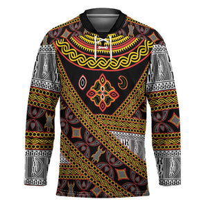 Cameroon Bamenda Toghu Inspired Hockey Jersey Classic Motifs