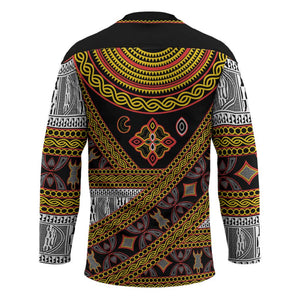 Cameroon Bamenda Toghu Inspired Hockey Jersey Classic Motifs