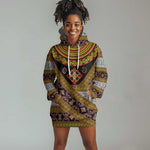 Cameroon Bamenda Toghu Inspired Hoodie Dress Classic Motifs