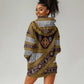 Cameroon Bamenda Toghu Inspired Hoodie Dress Classic Motifs
