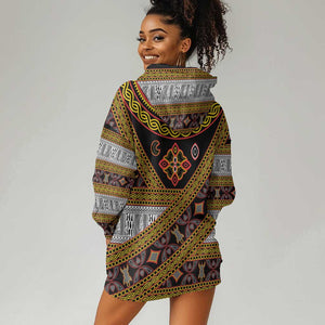 Cameroon Bamenda Toghu Inspired Hoodie Dress Classic Motifs