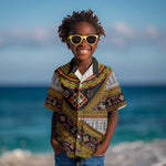 Cameroon Bamenda Toghu Inspired Kid Hawaiian Shirt Classic Motifs