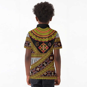 Cameroon Bamenda Toghu Inspired Kid Polo Shirt Classic Motifs