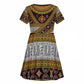 Cameroon Bamenda Toghu Inspired Kid Short Sleeve Dress Classic Motifs