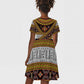 Cameroon Bamenda Toghu Inspired Kid Short Sleeve Dress Classic Motifs