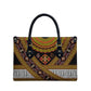 Cameroon Bamenda Toghu Inspired Leather Bag Classic Motifs