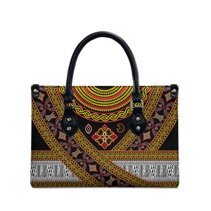 Cameroon Bamenda Toghu Inspired Leather Bag Classic Motifs