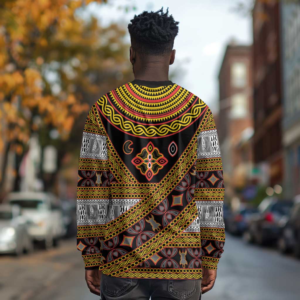 Cameroon Bamenda Toghu Inspired Long Sleeve Shirt Classic Motifs