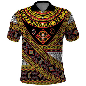 Cameroon Bamenda Toghu Inspired Polo Shirt Classic Motifs