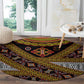 Cameroon Bamenda Toghu Inspired Round Carpet Classic Motifs