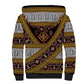 Cameroon Bamenda Toghu Inspired Sherpa Hoodie Classic Motifs