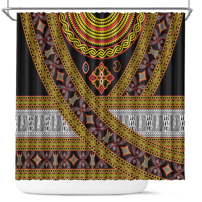 Cameroon Bamenda Toghu Inspired Shower Curtain Classic Motifs