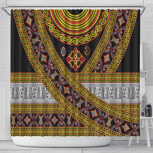 Cameroon Bamenda Toghu Inspired Shower Curtain Classic Motifs