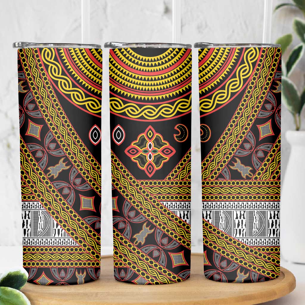 Cameroon Bamenda Toghu Inspired Skinny Tumbler Classic Motifs
