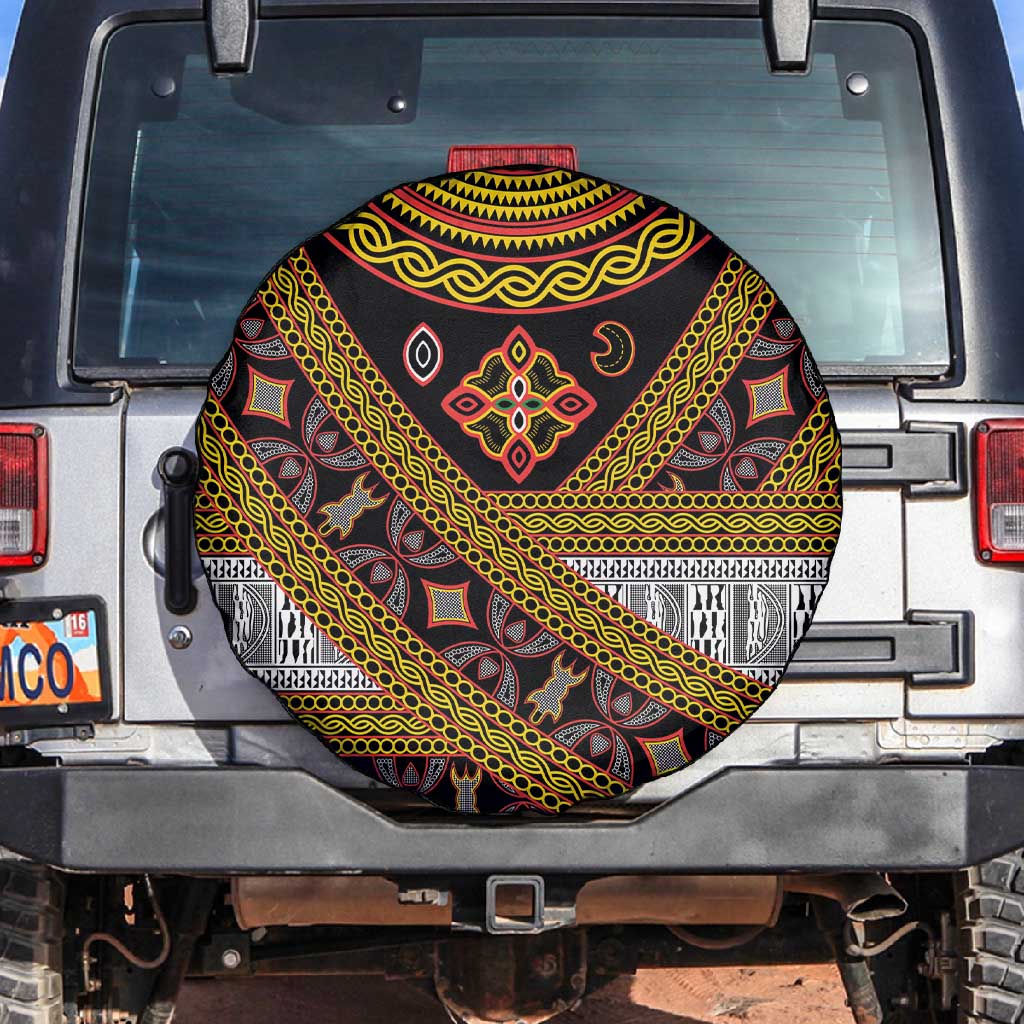 Cameroon Bamenda Toghu Inspired Spare Tire Cover Classic Motifs