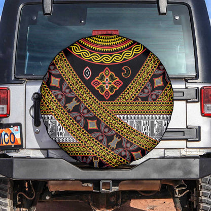 Cameroon Bamenda Toghu Inspired Spare Tire Cover Classic Motifs