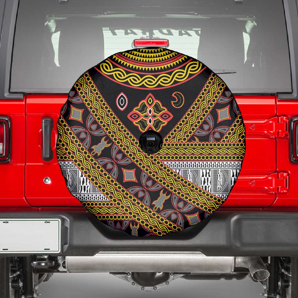 Cameroon Bamenda Toghu Inspired Spare Tire Cover Classic Motifs