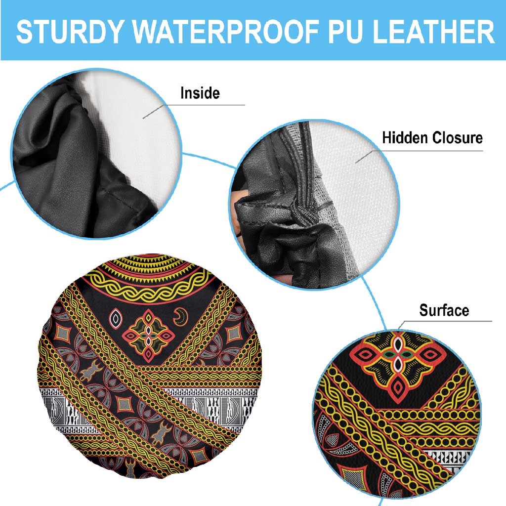 Cameroon Bamenda Toghu Inspired Spare Tire Cover Classic Motifs