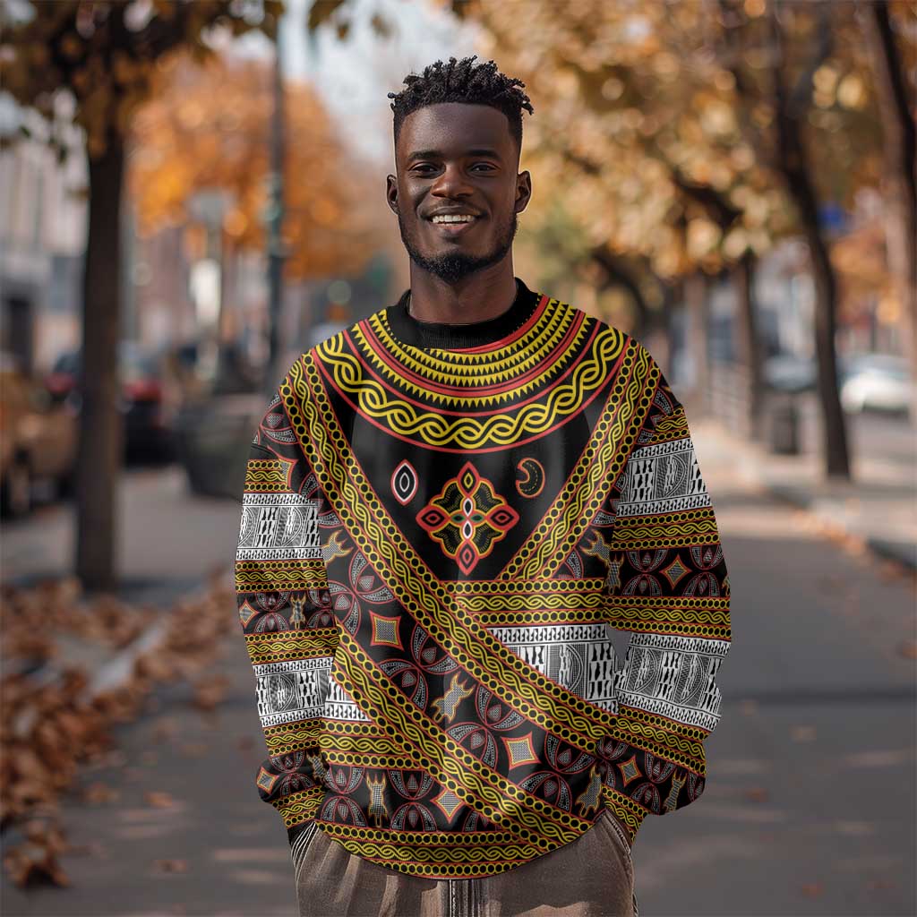 Cameroon Bamenda Toghu Inspired Sweatshirt Classic Motifs