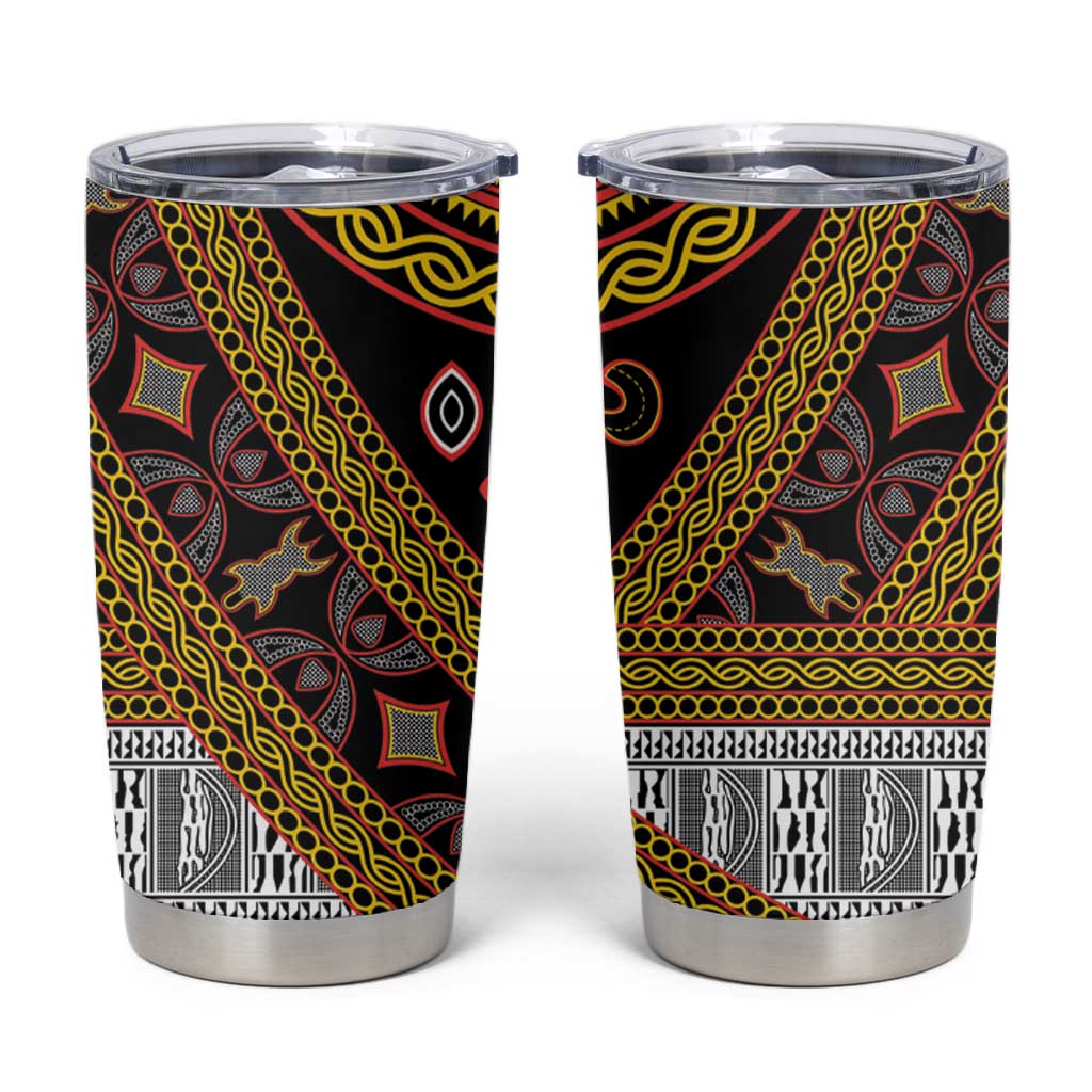 Cameroon Bamenda Toghu Inspired Tumbler Cup Classic Motifs