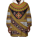 Cameroon Bamenda Toghu Inspired Wearable Blanket Hoodie Classic Motifs