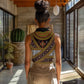 Cameroon Bamenda Toghu Inspired Women Sleeveless Polo Shirt Classic Motifs