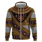 Cameroon Bamenda Toghu Inspired Zip Hoodie Classic Motifs