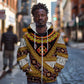 Cameroon Bamenda Toghu Inspired Zip Hoodie Classic Motifs