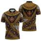 Cameroon Bamenda Toghu Inspired Zipper Polo Shirt Classic Motifs