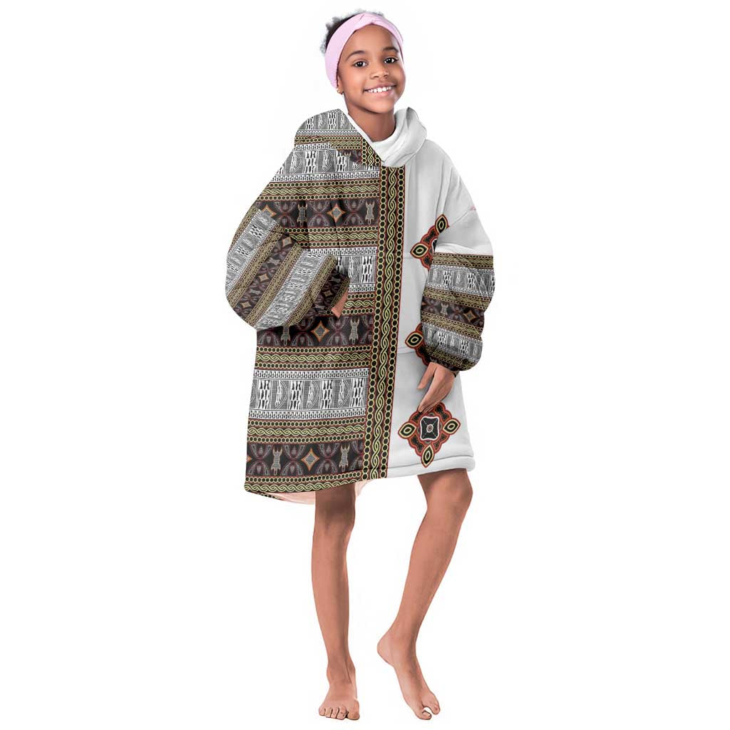 Cameroon Ndop Atoghu Inspired Kid Wearable Blanket Hoodie