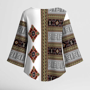 Cameroon Ndop Atoghu Inspired Kimono Sleeve Blouse