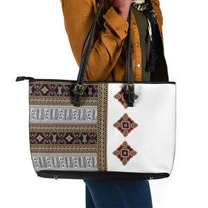 Cameroon Ndop Atoghu Inspired Leather Tote Bag
