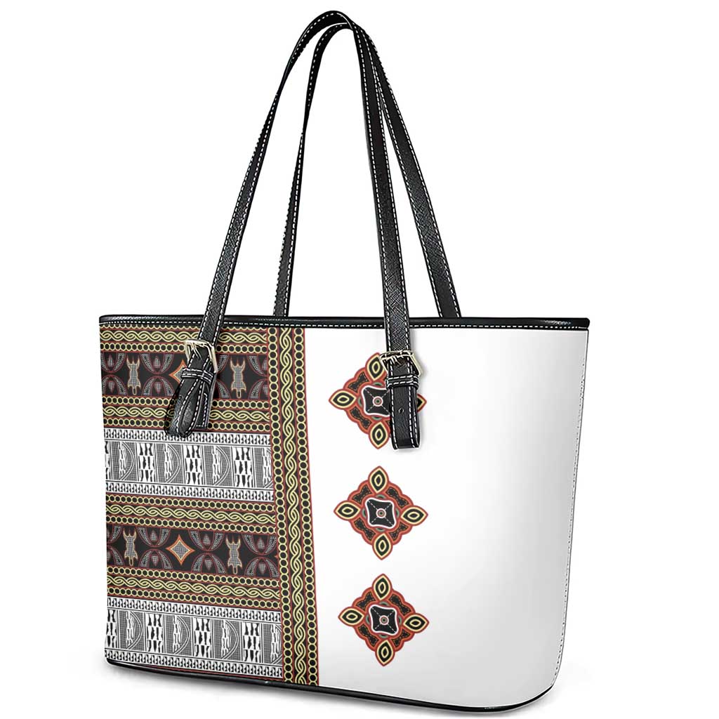 Cameroon Ndop Atoghu Inspired Leather Tote Bag